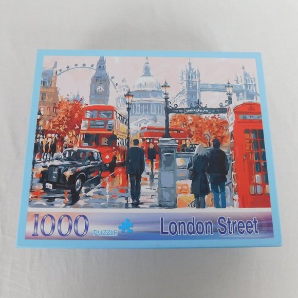 London Street Unbranded 1000 pc Jigsaw Puzzle 27x20 inches YSK-B024 COMPLETE - Picture 6 of 12